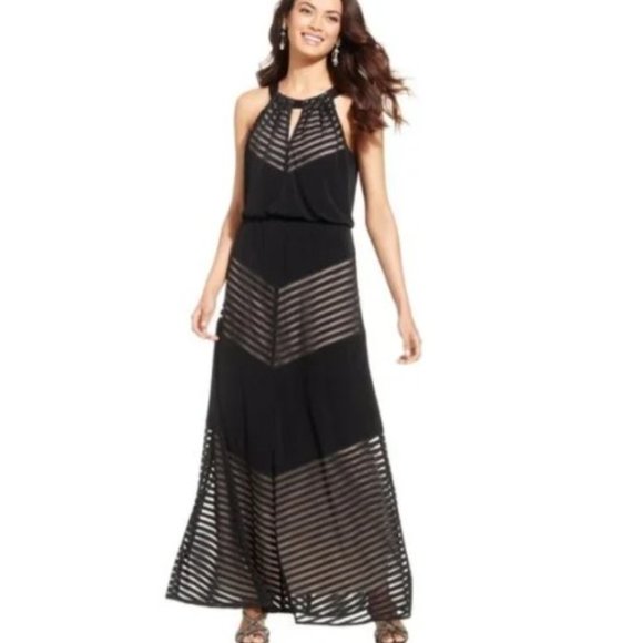 London Times Dresses & Skirts - London Times Chevron Maxi Halter Dress